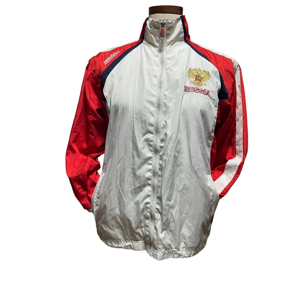Vintage Forward Russia Kids Jacket Size 140 Soccer Team Apparel Athletic 90s Y2K